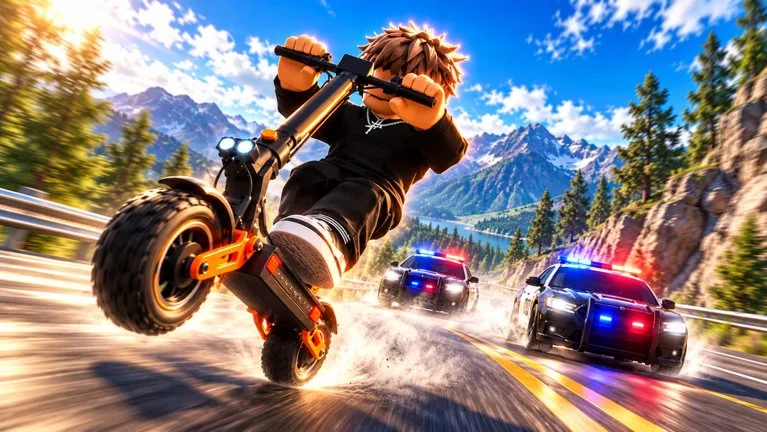 Official Roblox promotional image for [HELMETS] Scooter Empire